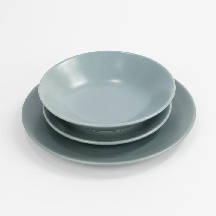 Set of Powder Blue Ceramic Plates 