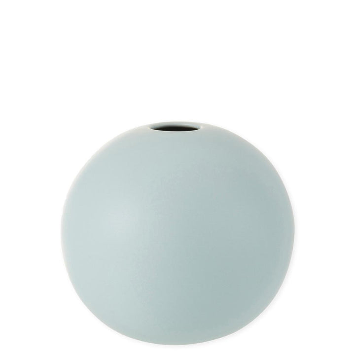 Vaso Palla in Ceramica Opaco Blu Pastello