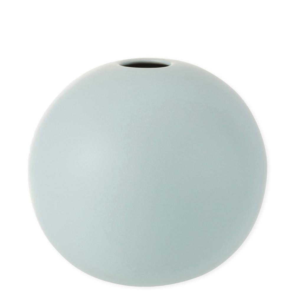 Vaso Palla in Ceramica Opaco Blu Pastello