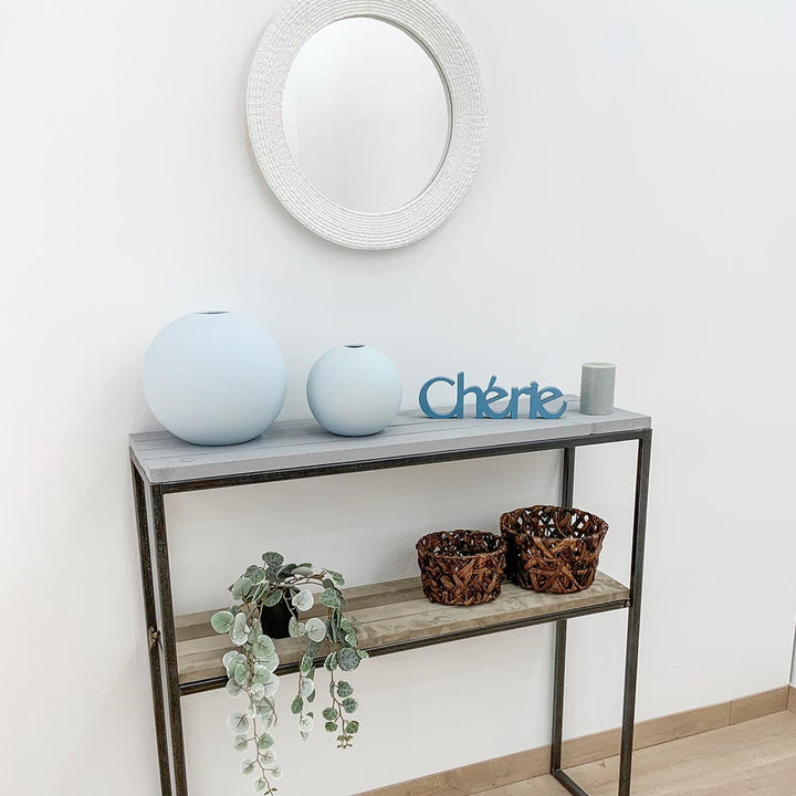 Vaso Palla in Ceramica Opaco Blu Pastello