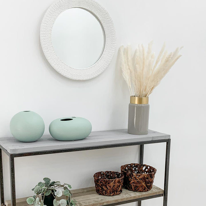 Vaso Palla in Ceramica Opaco Verde Pastello