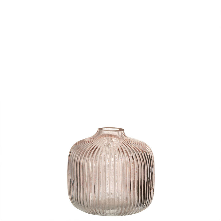 Striped crystal vase