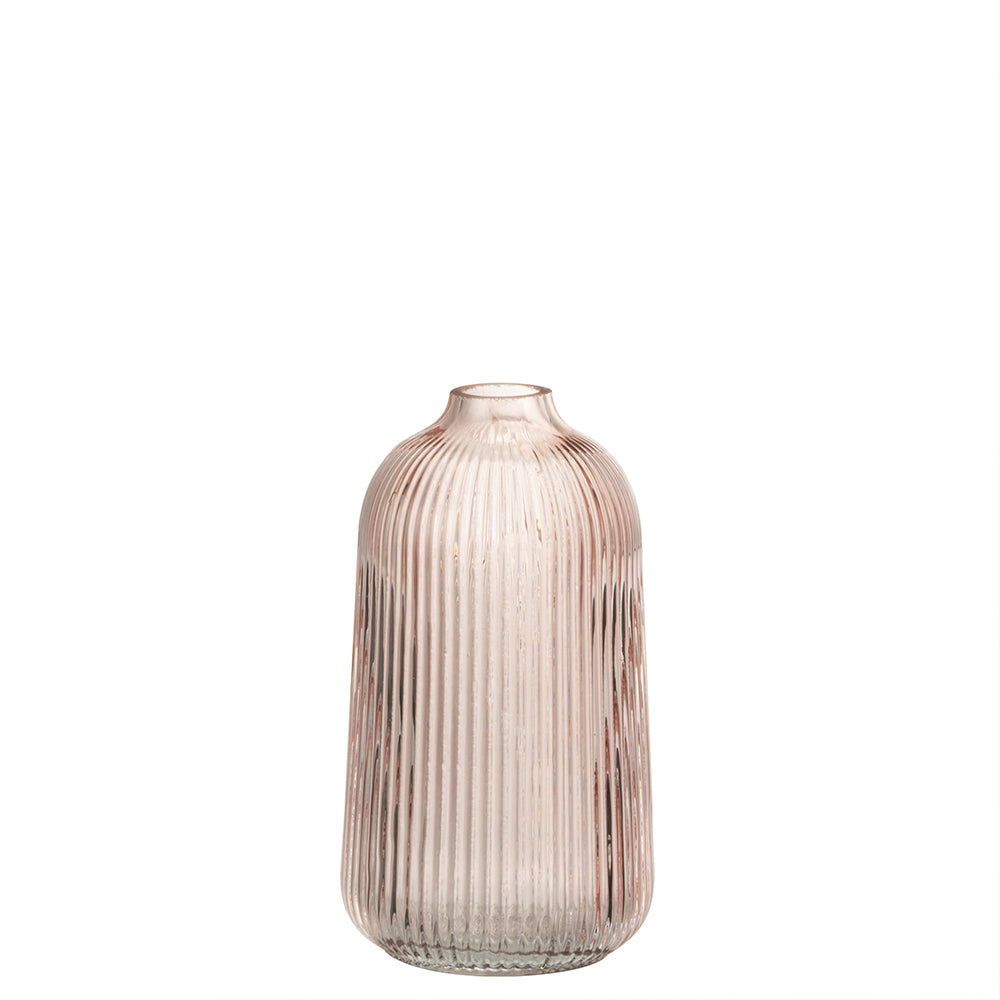 Striped crystal vase