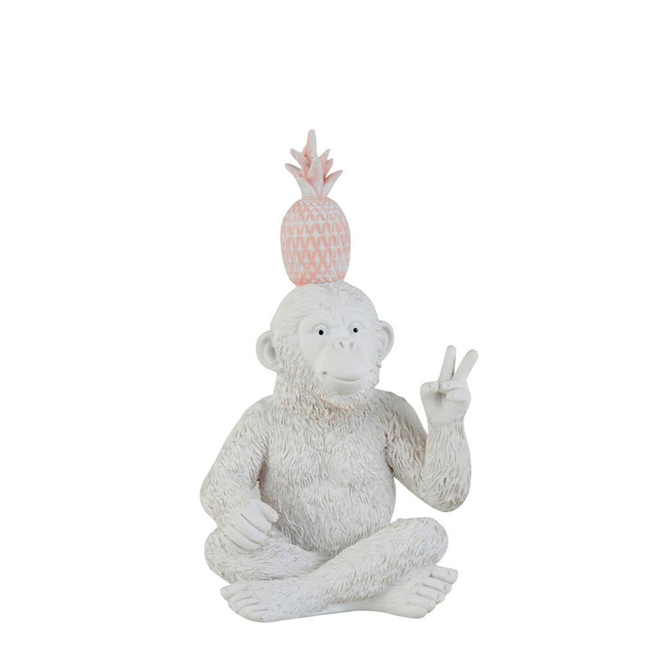 Scimmia yoga in ceramica