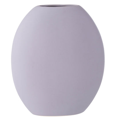Vaso Ovale Piatto Ceramica Malva Chiaro 