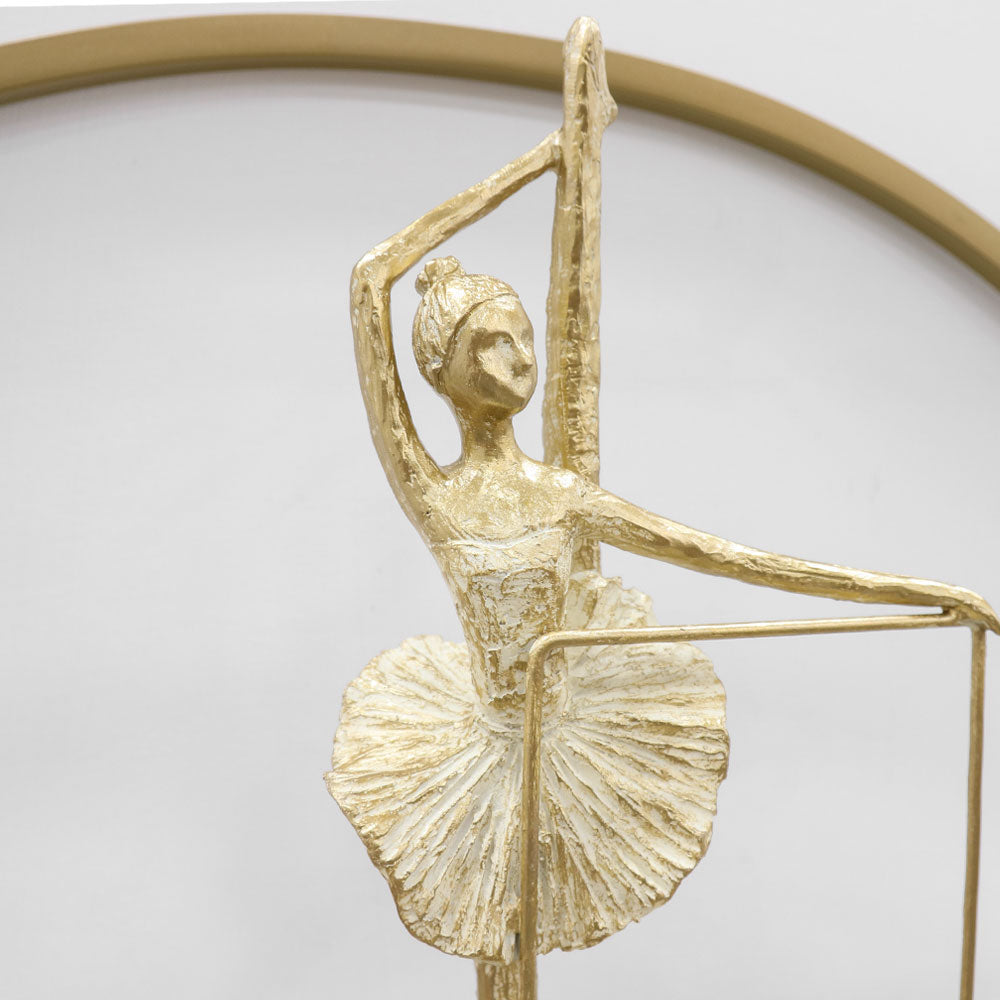 Ballerina Leg In The Air Gold Resin
