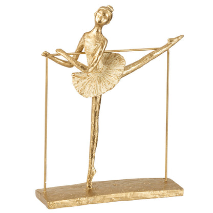 Ballerina su una Gamba Resina Oro