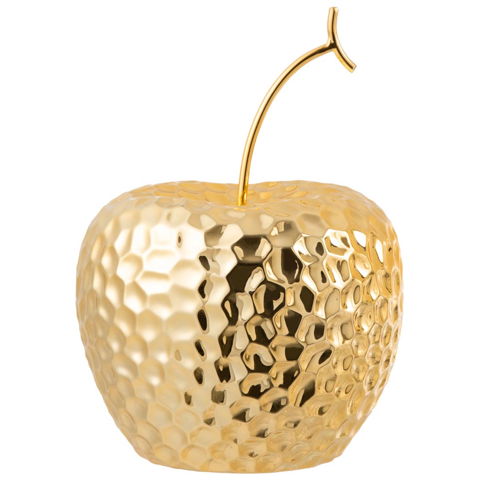 Porcelain Apple with Gold Relief