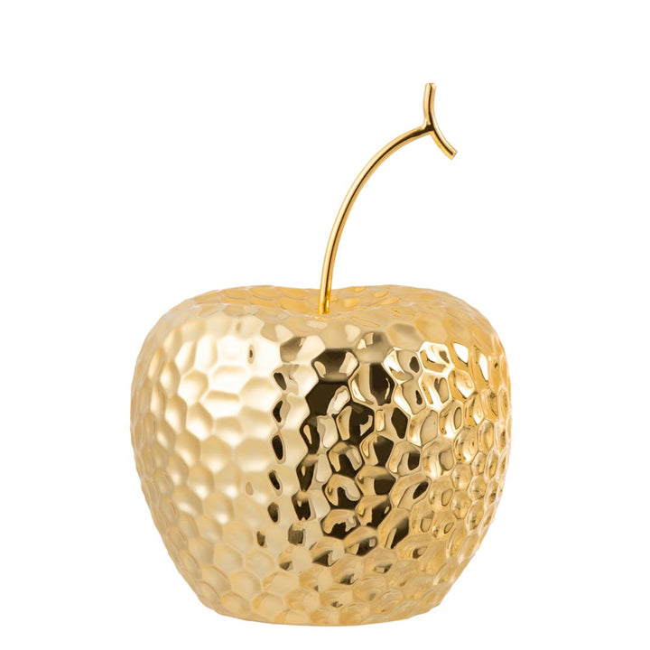 Porcelain Apple with Gold Relief