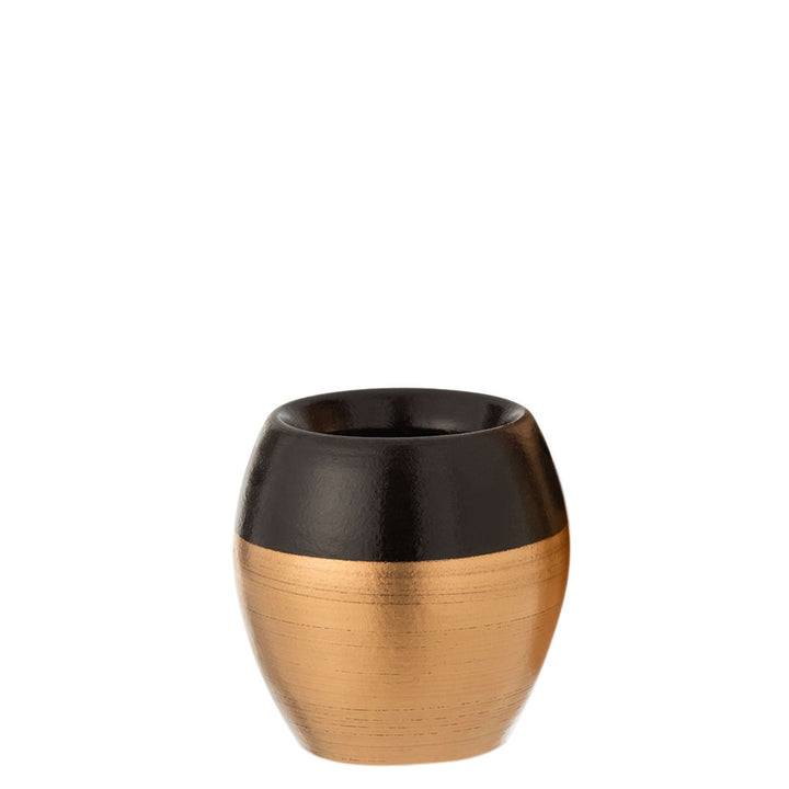 Black/Gold Terracotta Edge Vase