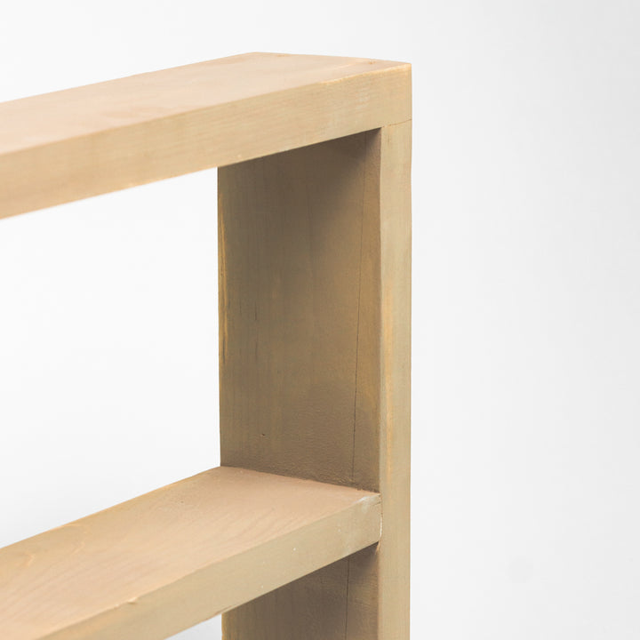Wooden splashback shelf