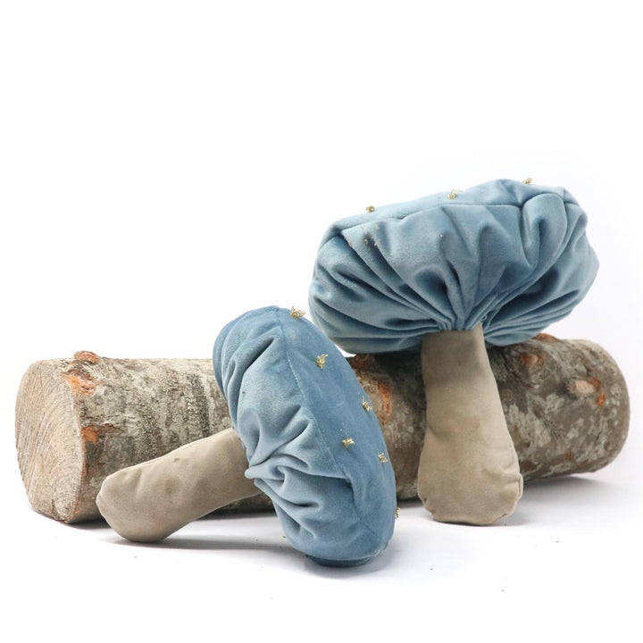 Set 2pcs. Glam Mushroom decoration in velvet