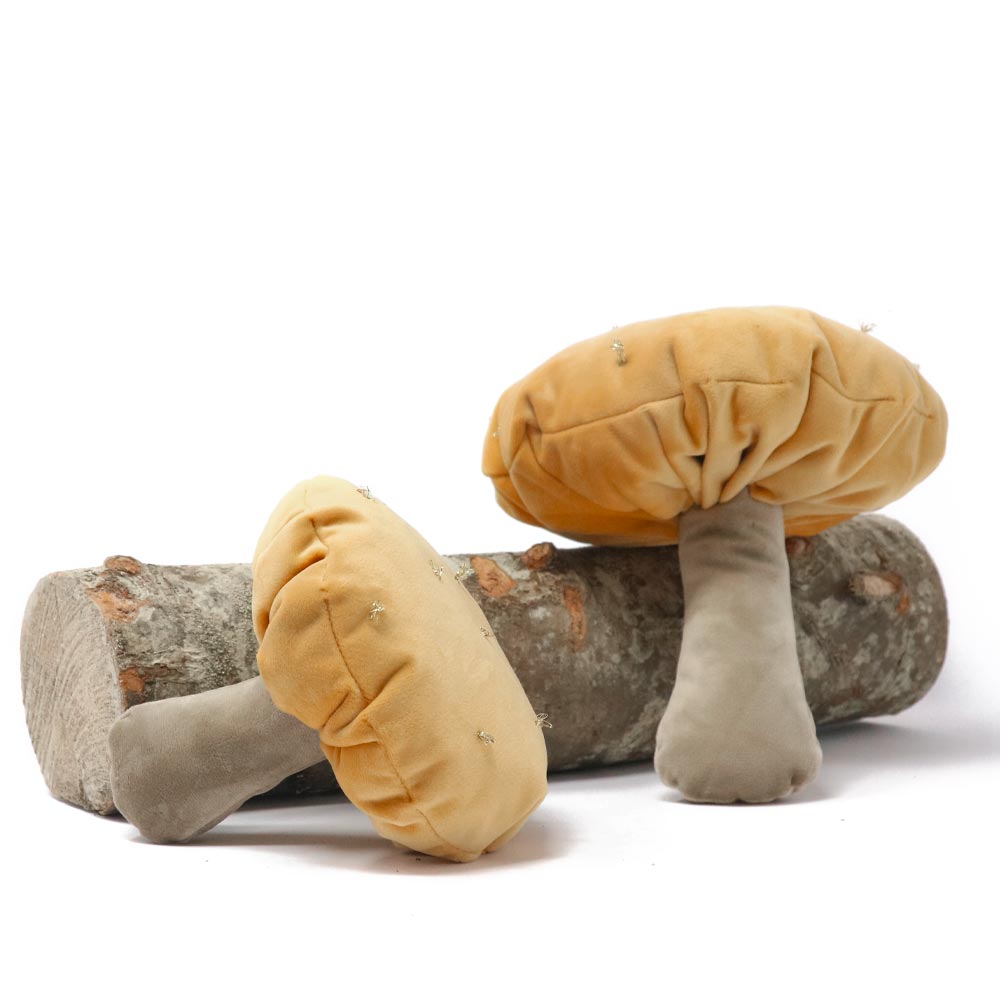 Set 2pcs. Glam Mushroom decoration in velvet