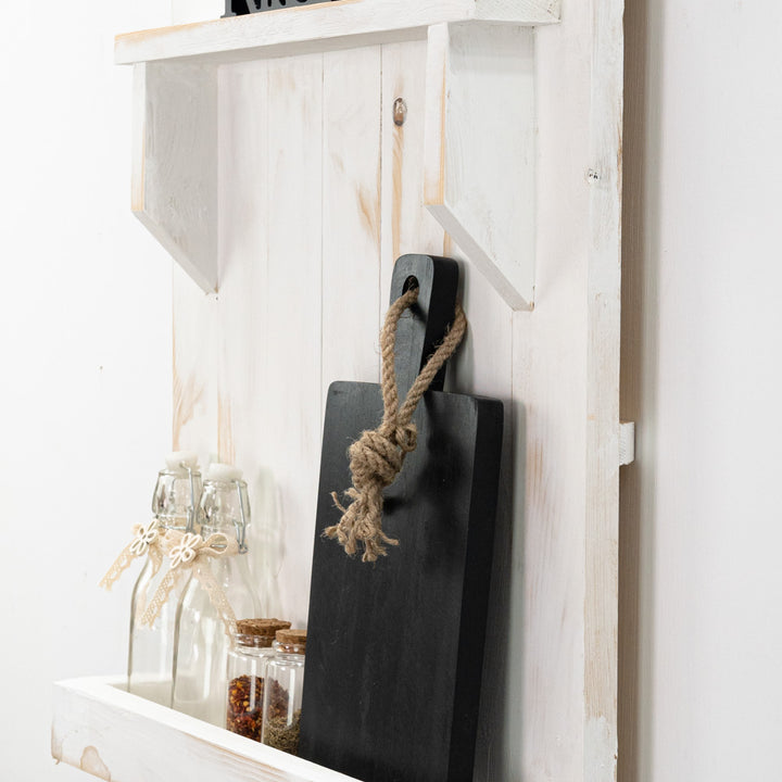 Wooden shelf with two shelves
