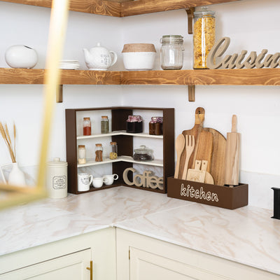 Wooden chopping board with engraved Kitchen writing
