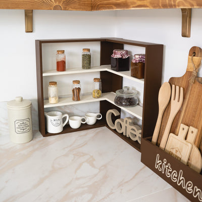 Angolare alzatina 2 ripiani