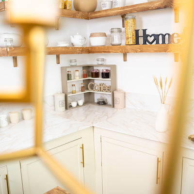 Angolare alzatina 2 ripiani