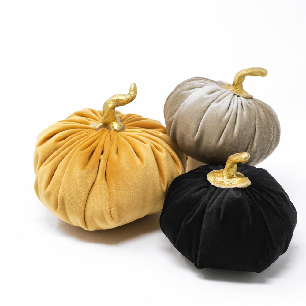 Set Rock Decorative Pumpkin in velvet