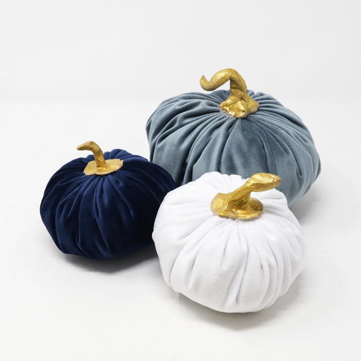 Elegant Decorative Pumpkin Set in velvet