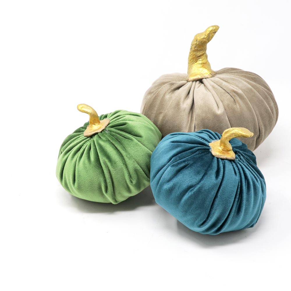 Set Nature Decorative Pumpkin in velvet