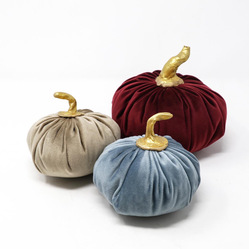 Set Pure Decorative Pumpkin in velvet