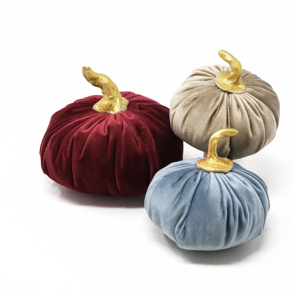 Set Pure Decorative Pumpkin in velvet