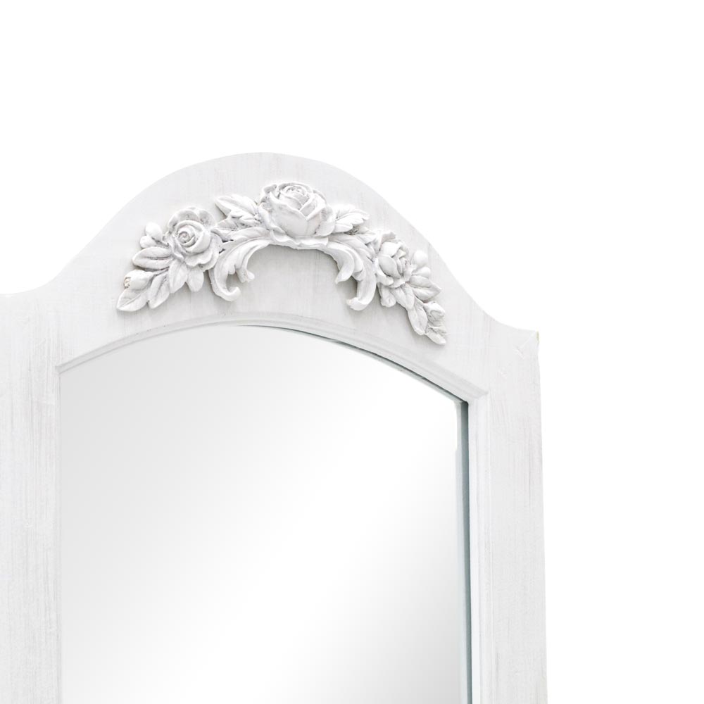 Specchio con supporto in legno