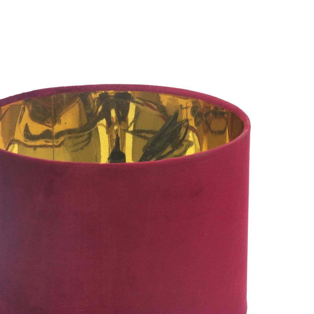 Lamp with Velvet Lampshade