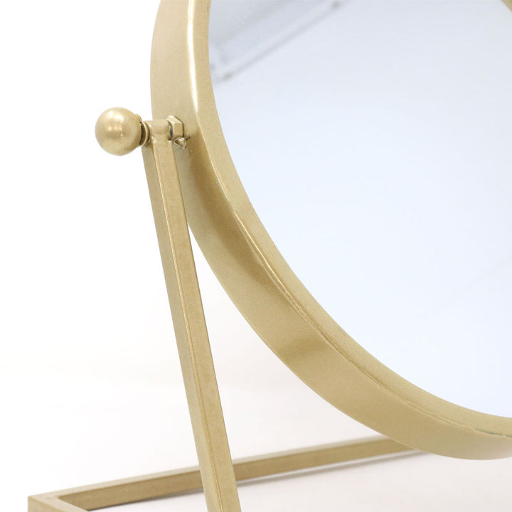 Specchio da tavolo in ferro colore oro