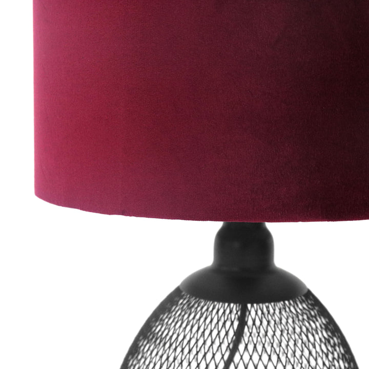 Lamp with Tropez Velvet Lampshade