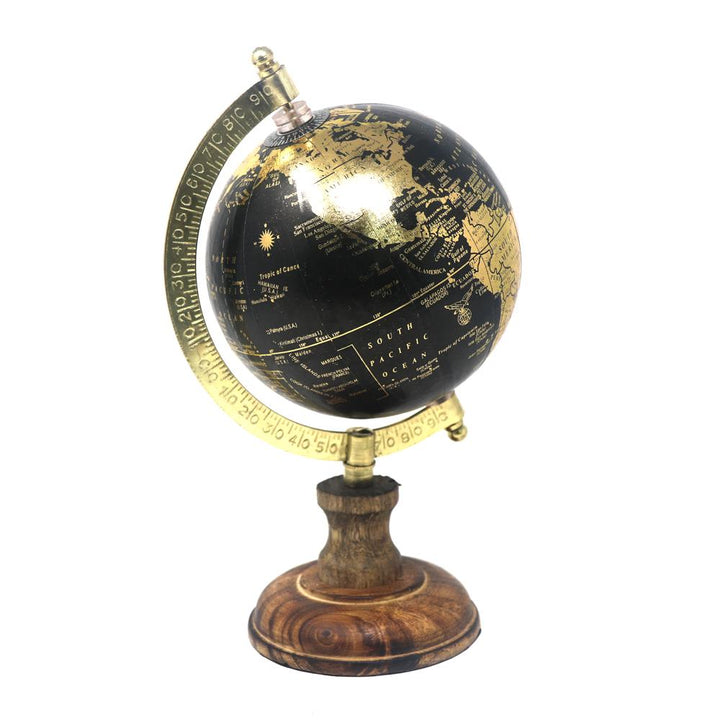 Globe with wooden support