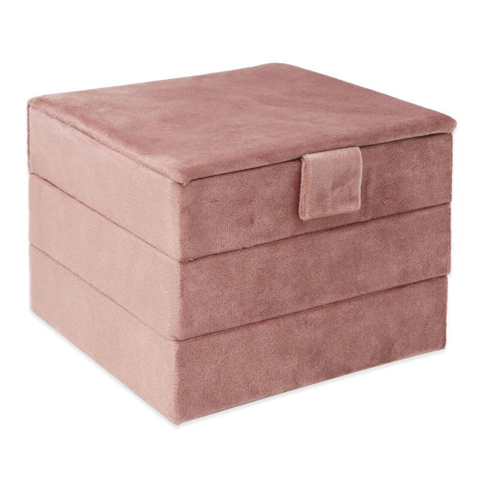 Portagioie in velluto Rosa Antico
