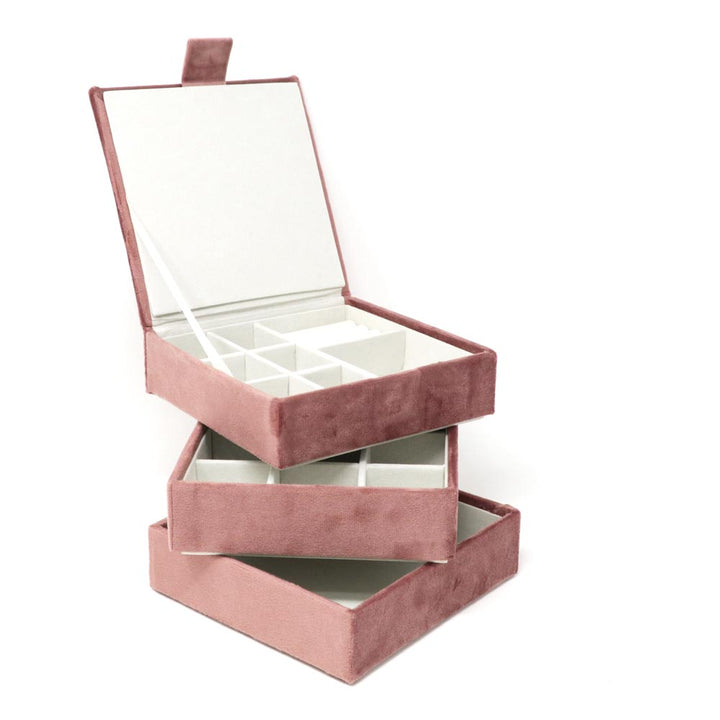 Portagioie in velluto Rosa Antico