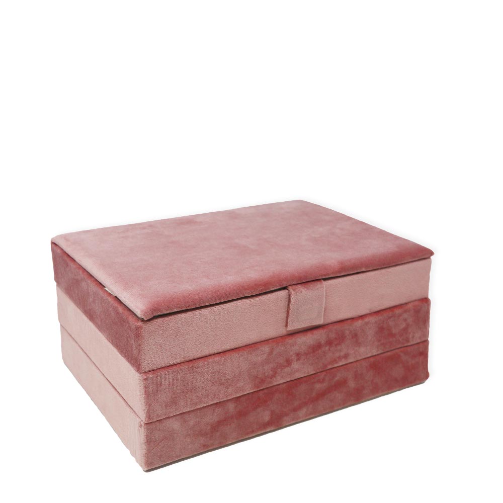 Antique Pink rectangular jewelery box