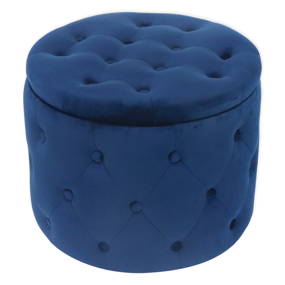 Pouf contenitore in velluto "Oulad"