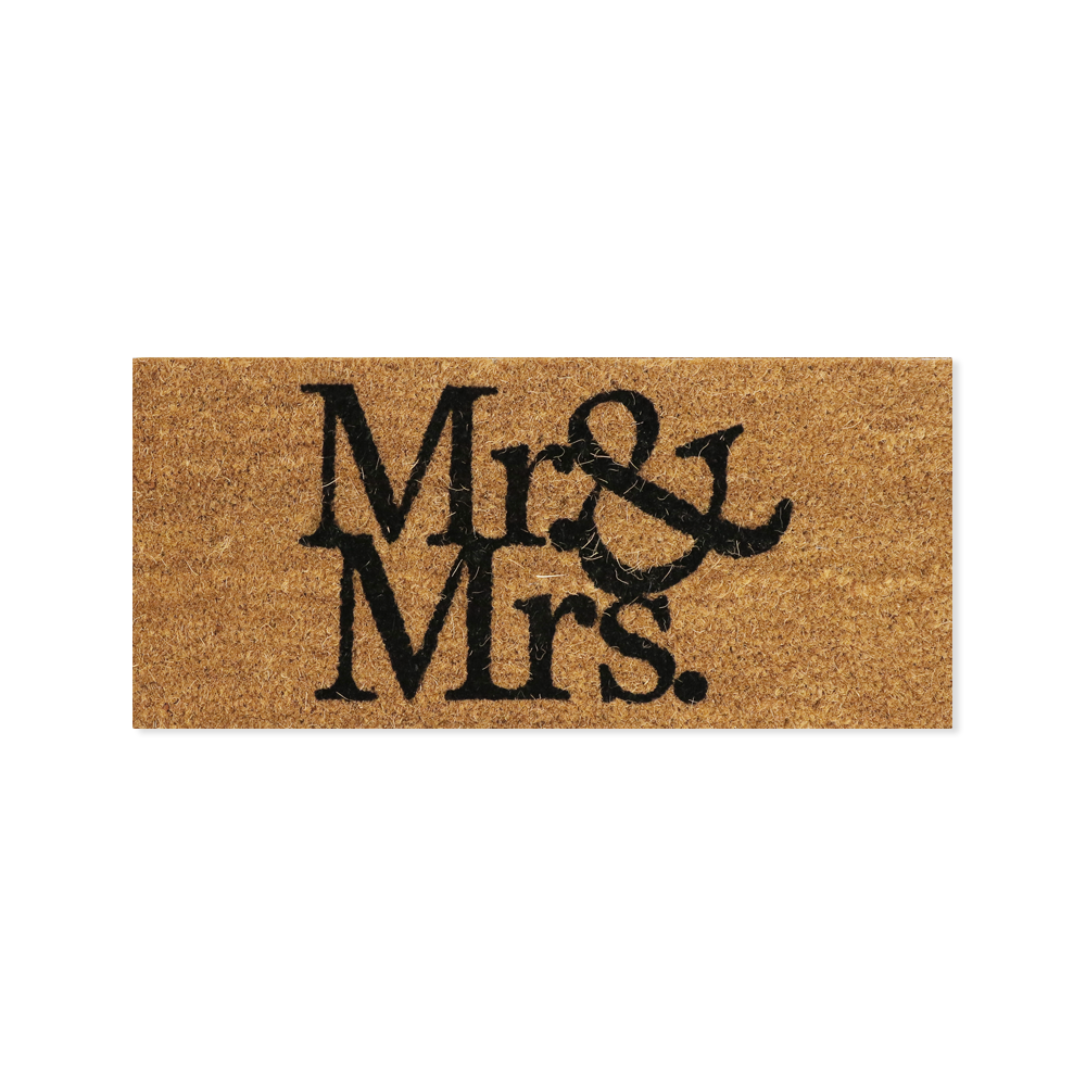 Mr &amp; Mrs. coconut doormat