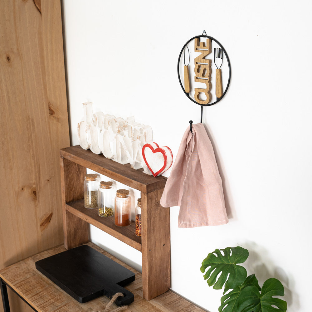 Wood and iron hanger