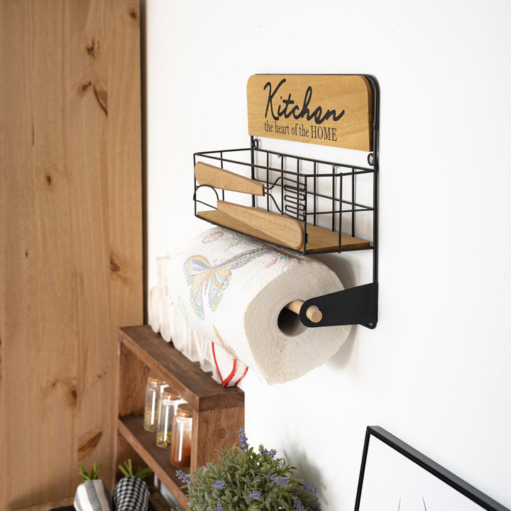 Shelf with roll holder
