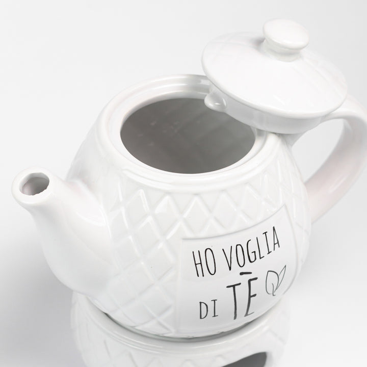 Ceramic teapot with heater