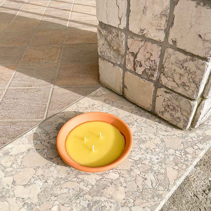 Candela Citronella in vaso di Terracotta