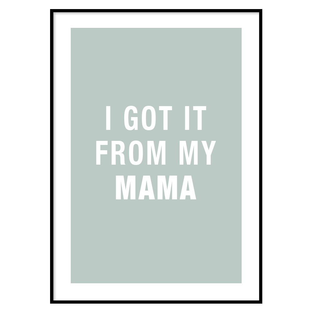 Poster I got it from my mama