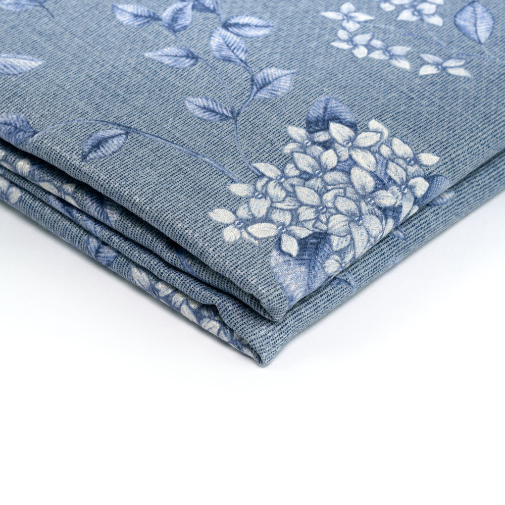 Blue Hydrangea Piquet Bedspread