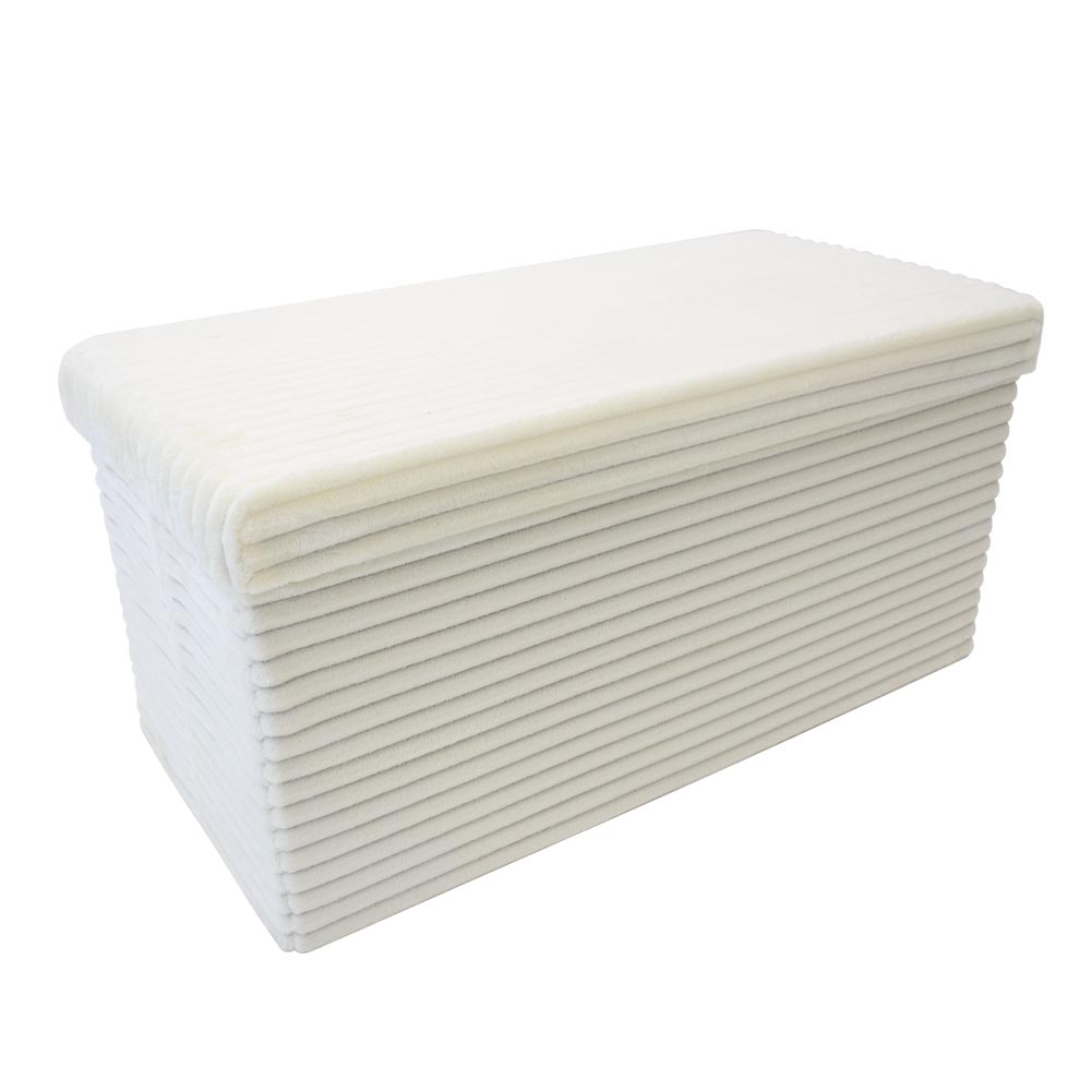 Pouf Contenitore Bianco Ecopelliccia