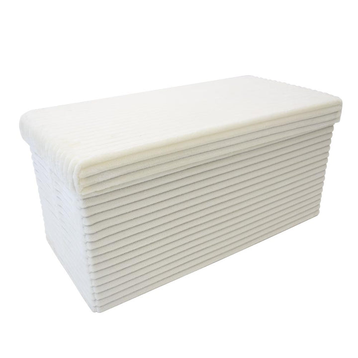 Pouf Contenitore Bianco Ecopelliccia