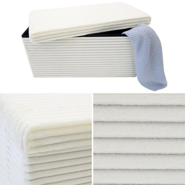 Pouf Contenitore Bianco Ecopelliccia