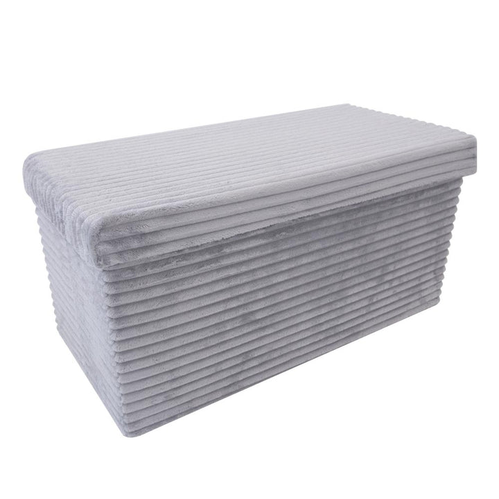 Pouf Contenitore Grigio Ecopelliccia