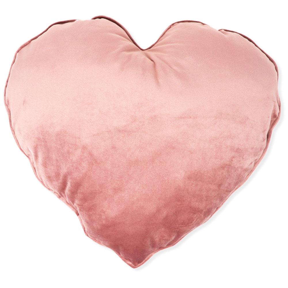 Heart cushion in Antique Pink velvet