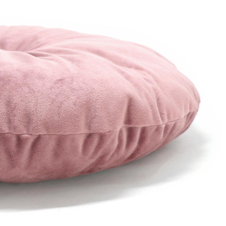 Cuscino Ovale in velluto Rosa Antico