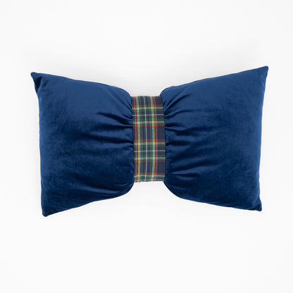 Cuscino Fiocco Velluto dettaglio Tartan