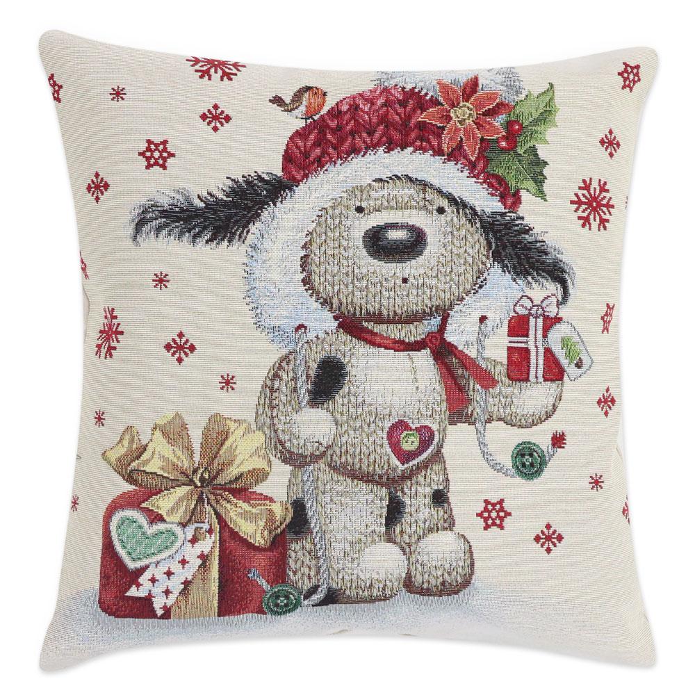 Embroidered Teddy Bear Cushion